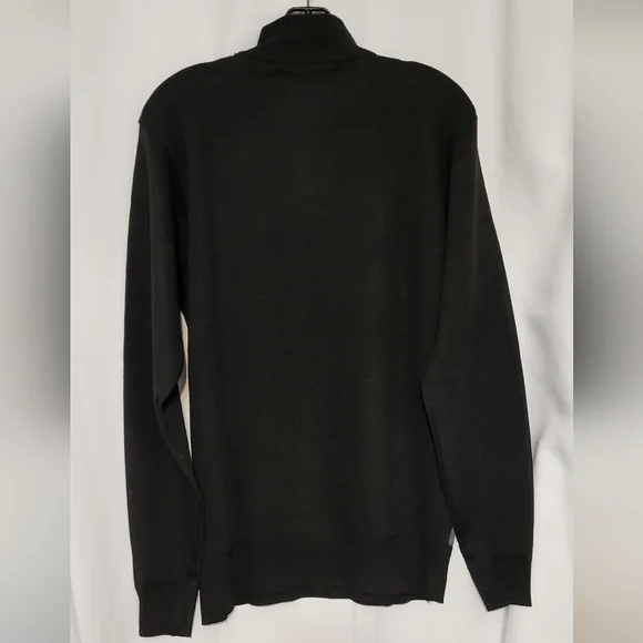 Studio by Omega Men's NWT Black Argyle Quarter Zip Pullover Sweater Size Small - Picture 8 of 9